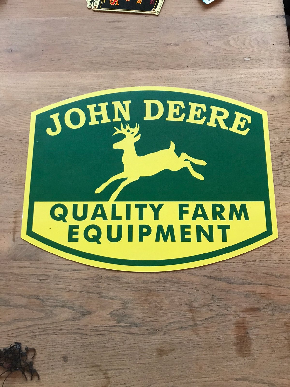 Groot John Deere reclamebord, Ophalen of Verzenden, Gebruikt, Reclamebord