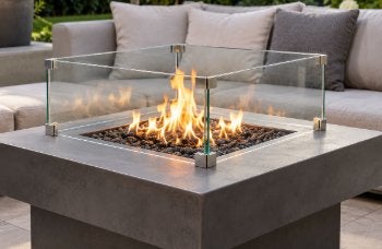 glazen windschermen voor vuurtafel 40 x 40 x 17 cm, Tuin en Terras, Ophalen, Nieuw