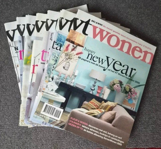 7x vintage vt wonen tijdschriften uit 2006, Boeken, Ophalen of Verzenden, VT Wonen, Interieur en Design