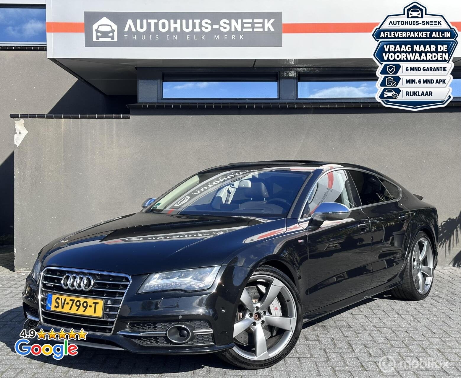 Audi A7 3.0 BiTDI quattro| 442 PK| 906 Nm|Massage| Keramisch, Auto's, Euro 5, Gebruikt, 4 stoelen, Zwart