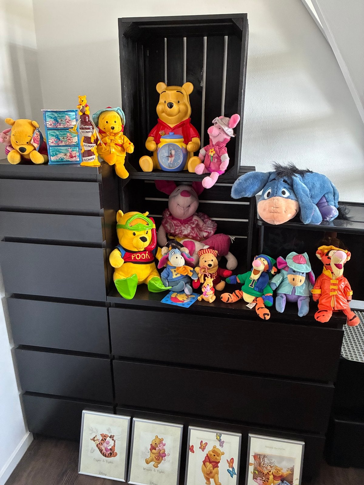Grote Winnie de Poeh Verzameling: Knuffels, Schilderijen & M, Gebruikt, Disney, Geel, Beer