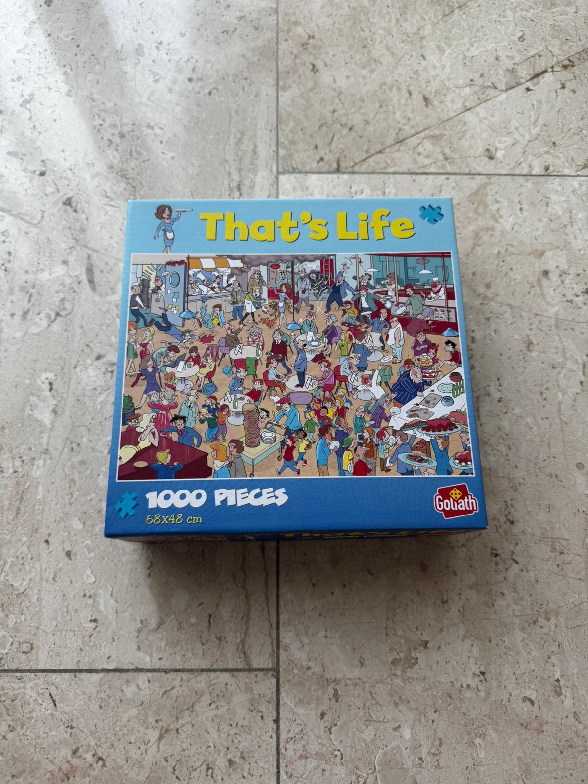Legpuzzel Goliath/That’s life Restaurant 1000 stukjes - zgan, Ophalen of Verzenden, 500 t/m 1500 stukjes, Zo goed als nieuw, Legpuzzel