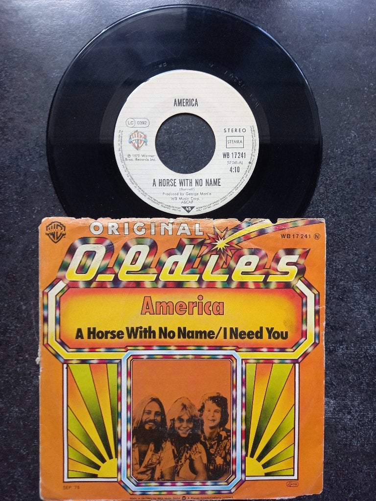 America - A horse with no name reissue 1979, Cd's en Dvd's, Vinyl Singles, Gebruikt, 7 inch, Ophalen of Verzenden, Pop