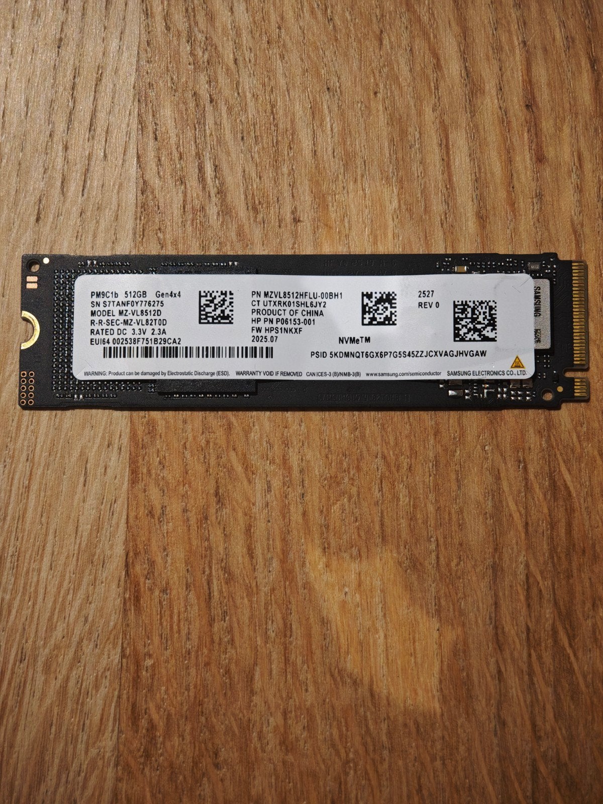 Samsung PM9C1b 512GB M.2 NVMe SSD - PCIe Gen4x4, Ophalen of Verzenden, Laptop, Overige aansluitingen