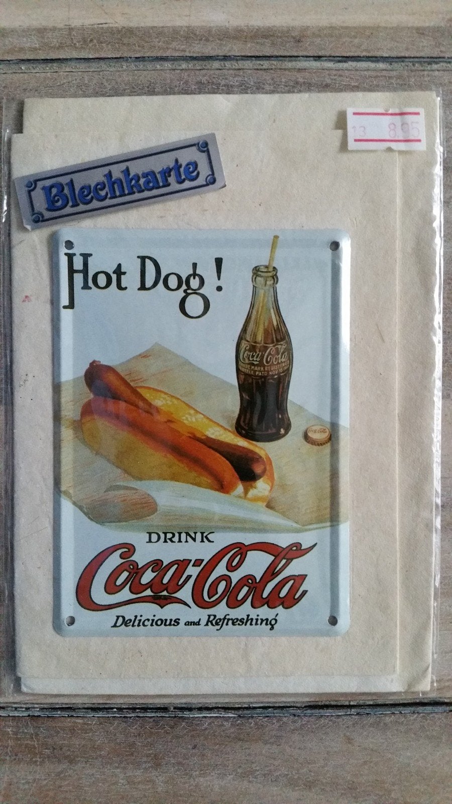 Oude blikken Coca-Cola kaart, Verzamelen, Ophalen of Verzenden, Zo goed als nieuw