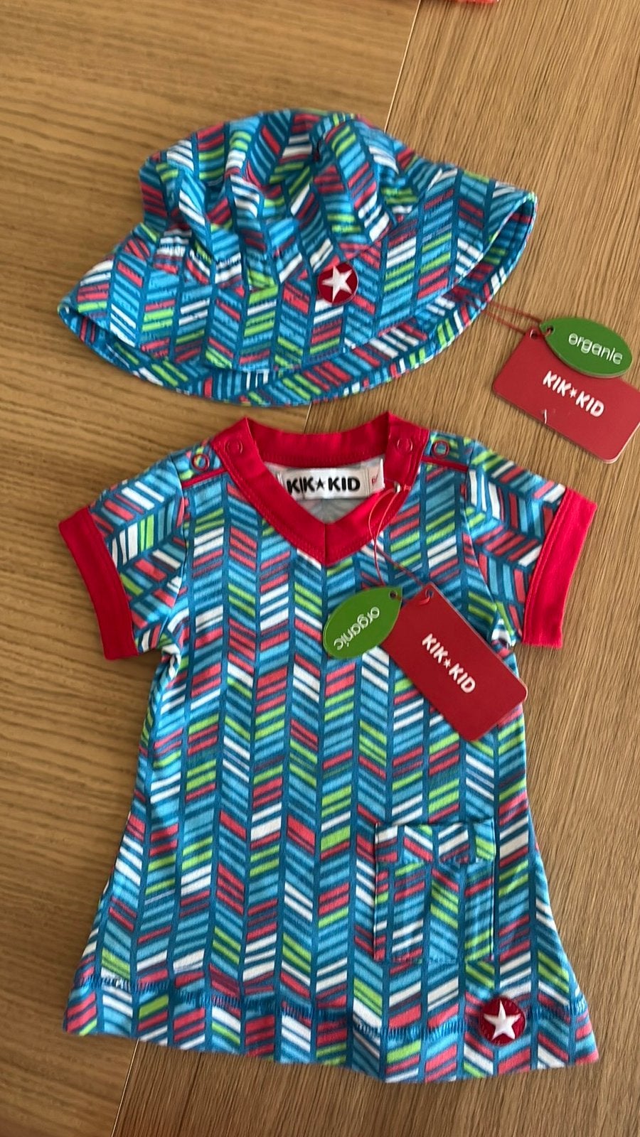 Babyjurkje en zonnehoedje maat 62, Ophalen of Verzenden, Nieuw, Jongetje of Meisje, Jurkje of Rokje