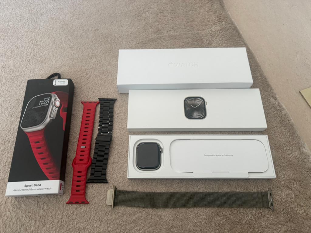 Apple Watch 10 46mm Cellular LTE RVS armband ruilen mog, Sieraden, Tassen en Uiterlijk, Smartwatches, Ophalen, IOS, Zo goed als nieuw