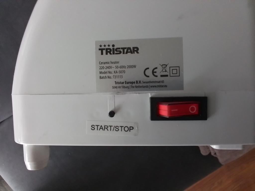 Tristar Keramische Kachel KA-5070 met Afstandsbediening, Ophalen