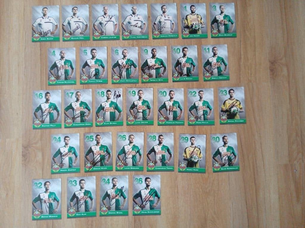 Gesigneerde 2013-2014 set spelerskaarten van SK Rapid Wien, Ophalen of Verzenden, Nieuw, Buitenlandse clubs, Spelerskaart