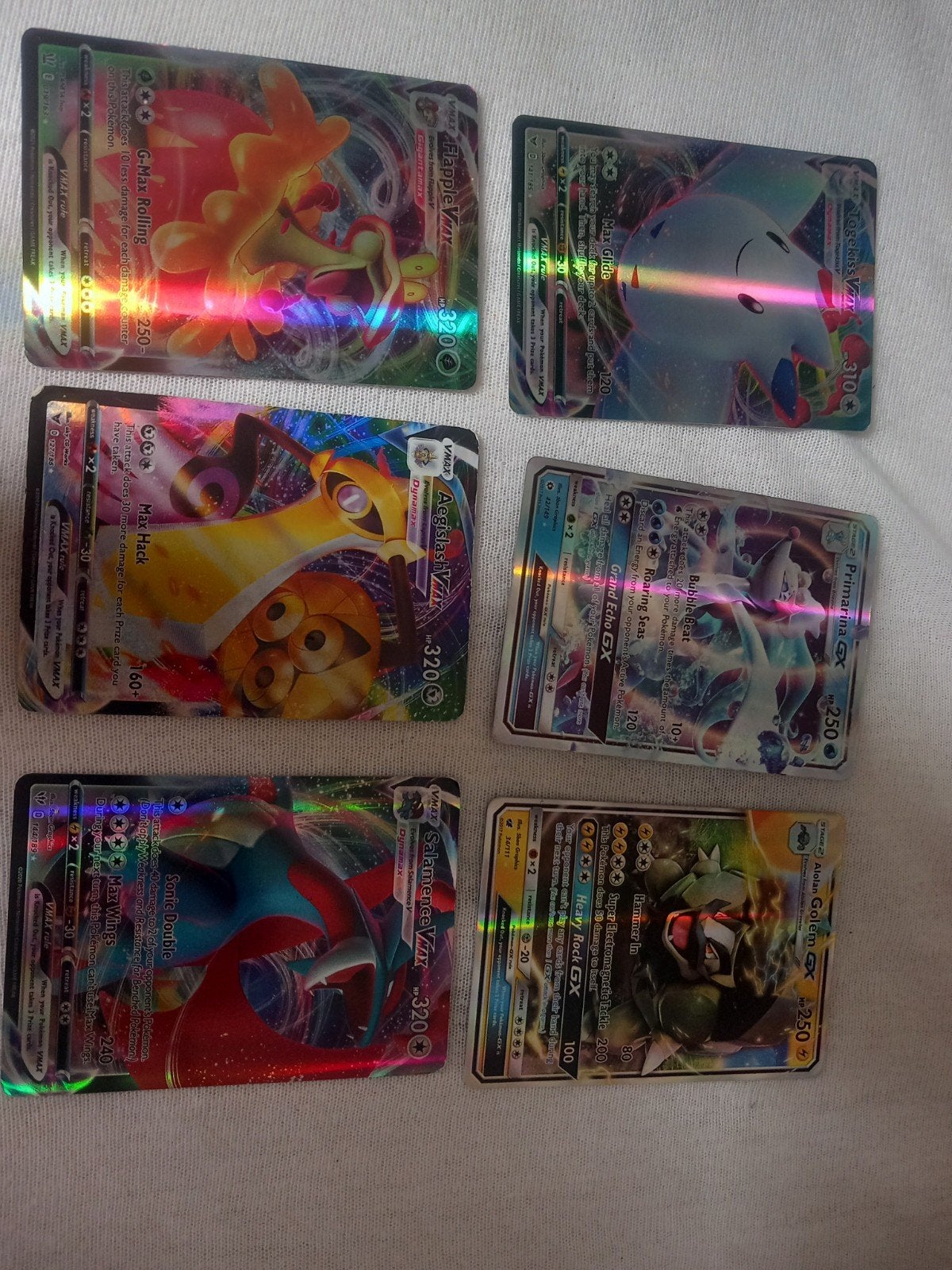 Pokémon VMAX & GX kaarten., Ophalen, Zo goed als nieuw, Meerdere kaarten, Foil