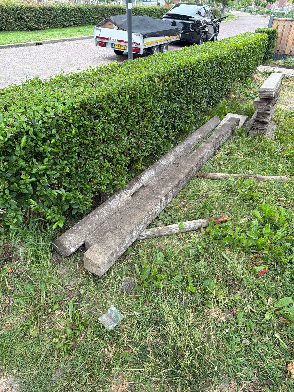 3 gebruikte balken, 2x3m en 1x2m beton, Ophalen, Gebruikt, 250 tot 300 cm, 50 mm of meer