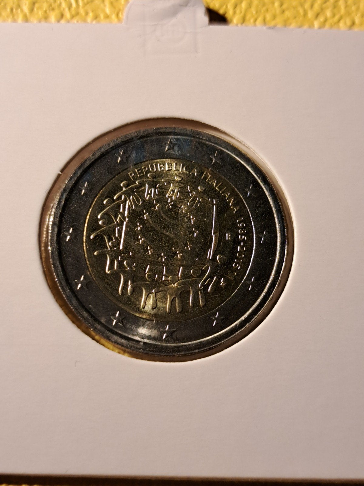 2 euro UNC Italië 30 jaar Europese Vlag 2015, Ophalen of Verzenden, Italië, 2 euro