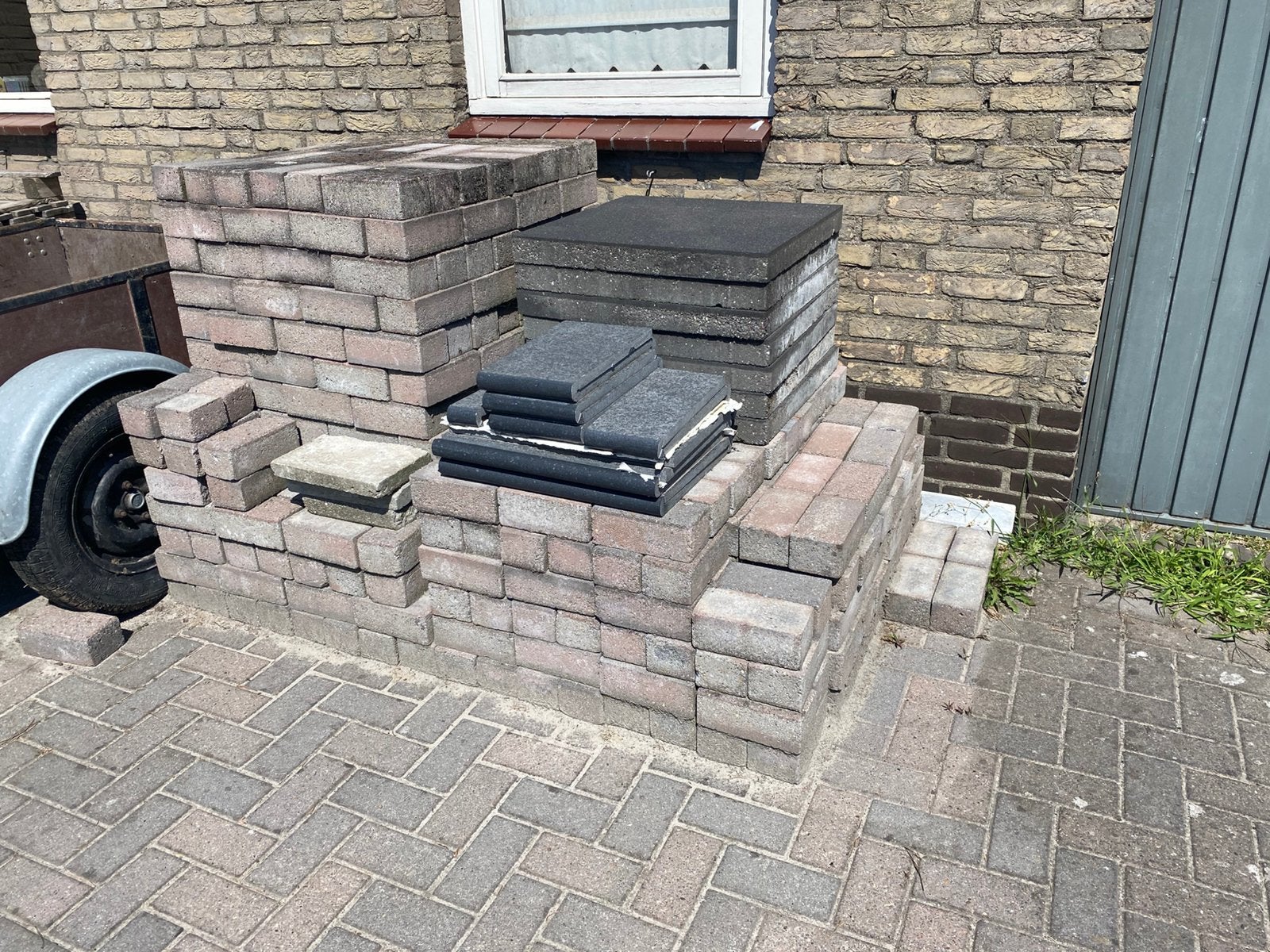 Gratis bakstenen 12m2, Ophalen, Gebruikt, 10 m² of meer, Beton