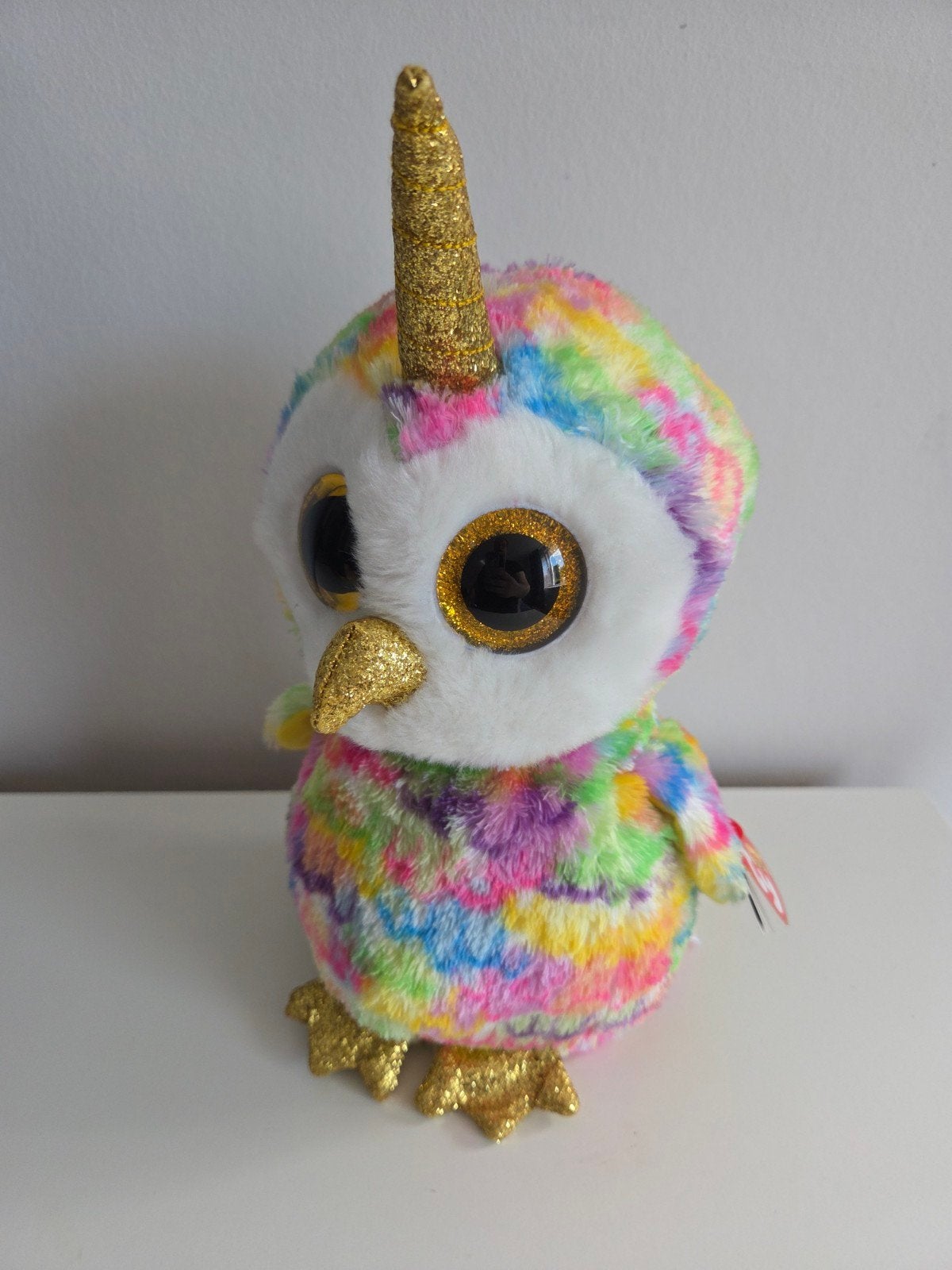 Ty Beanie Boo's Enchanted Uil Eenhoorn Knuffel, Overige karakters, Overige typen, Ophalen of Verzenden, Meerkleurig