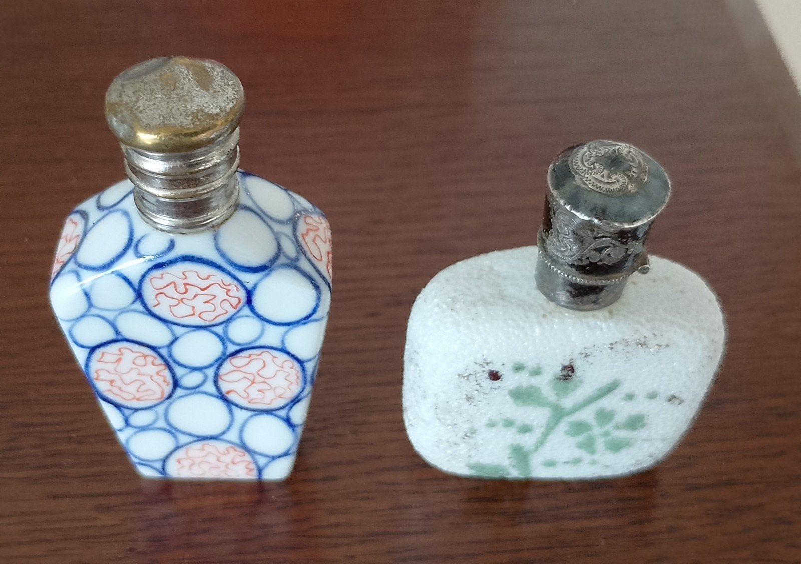 Antieke parfumflesjes zilver, Ophalen of Verzenden, Zilver