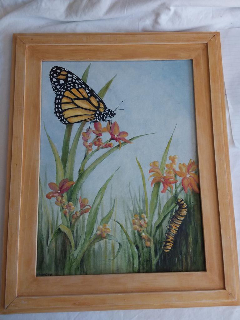 Jan Sluijters Monarchvlinder Danaus Plexippus canvas 40x30, Ophalen of Verzenden
