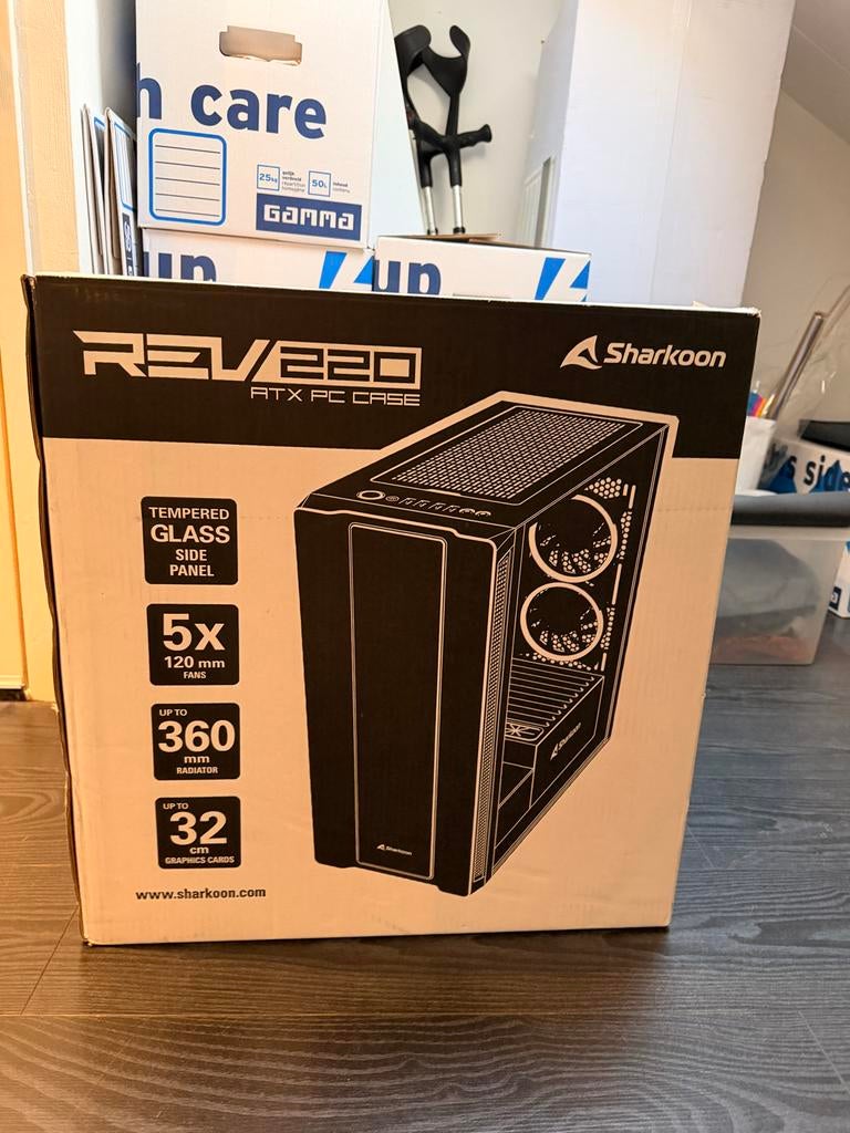 Sharkoon REV220 ATX PC Behuizing - Zo goed als nieuw, Computers en Software, Computerbehuizingen, Ophalen of Verzenden, Nieuw