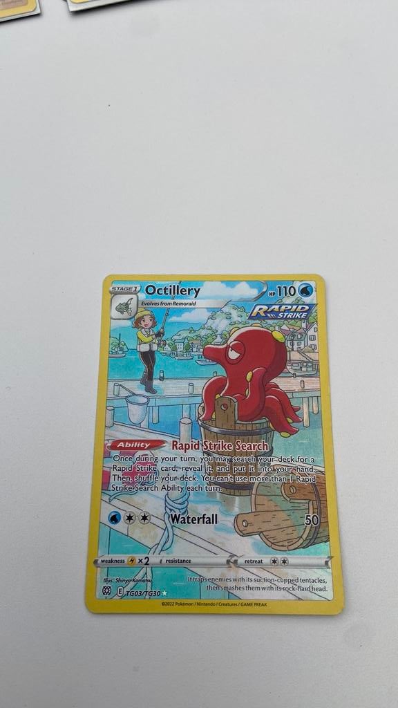 Tg03/tg30 pokemonkaart octillery, Ophalen, Zo goed als nieuw, Losse kaart