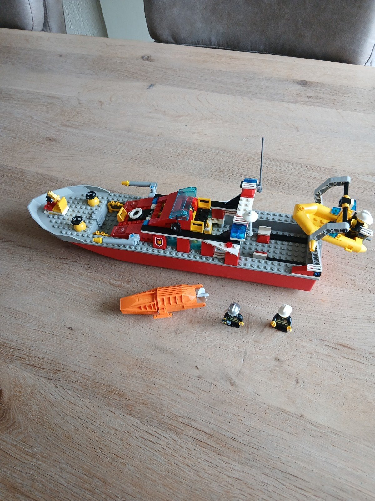 lego 7906 brandweerboot, Inclusief minifiguren, Lego, Ophalen of Verzenden, Complete set