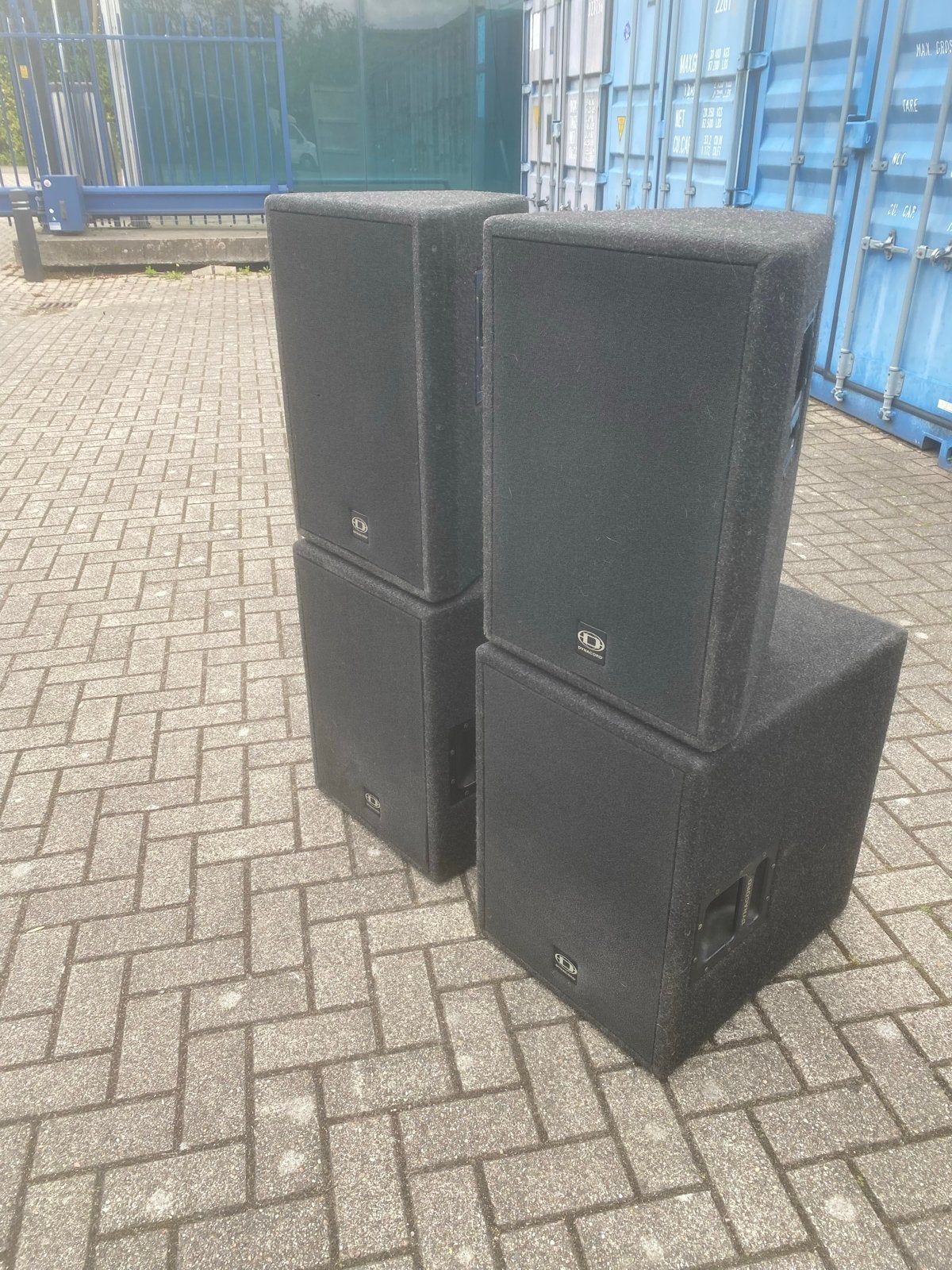 Dynacord F120 met F5 subs - Topstaat speakerset, Speakerset, Ophalen of Verzenden, Zo goed als nieuw, Nvt