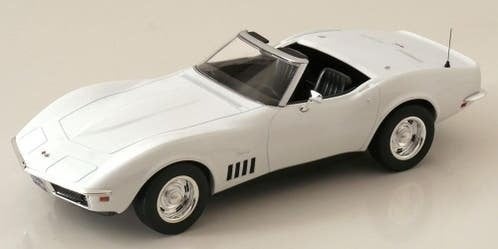 Chevrolet Corvette C3 Cabriolet 1969 Wit - 1:18 - Norev, 70-72 avenue de Bohlen 69120 Vaulx-en-Velin, Auto, Norev, Ophalen of Verzenden