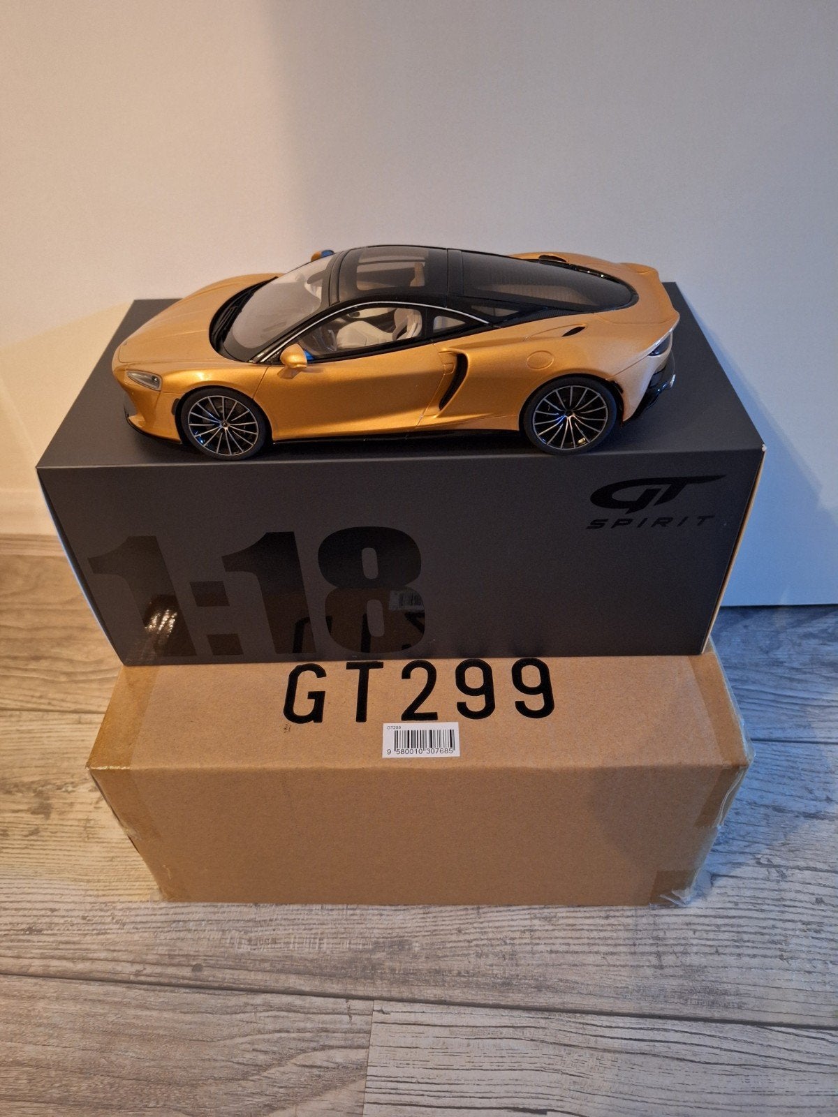 Mclaren GT 1:18 GT299 van GTSPIRIT copper, Ophalen of Verzenden, Zo goed als nieuw, Auto, Overige merken