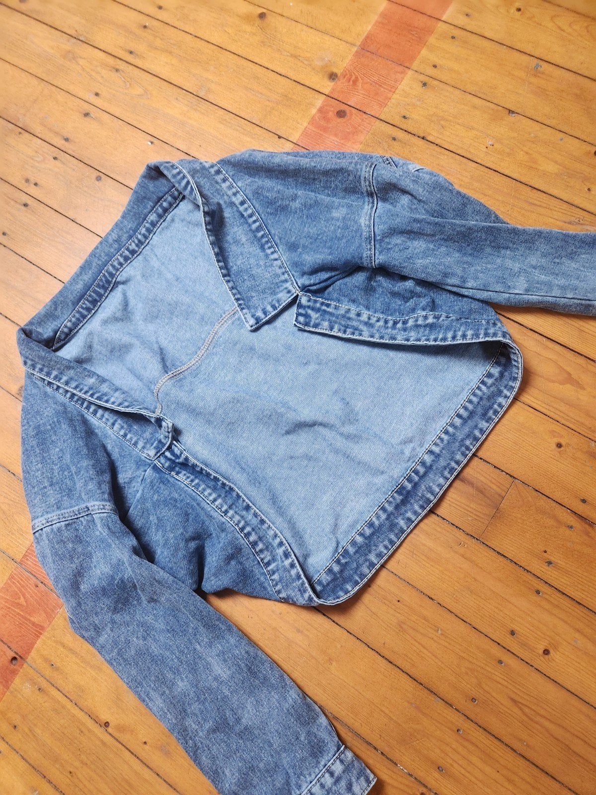 Oversized crop spijkerjasje XL / XXL, Kleding | Dames, Blauw, Maat 46/48 (XL) of groter, Ophalen of Verzenden, Zo goed als nieuw