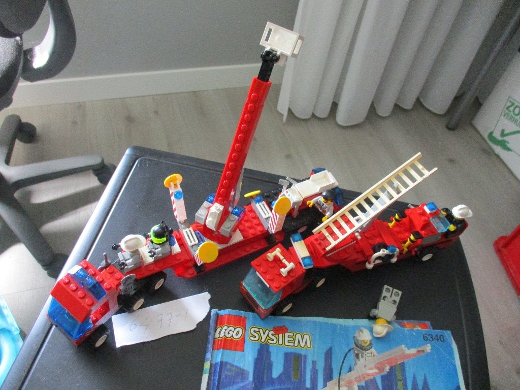 lego 2x brandweer auto s, Ophalen of Verzenden, Gebruikt, Complete set, Lego