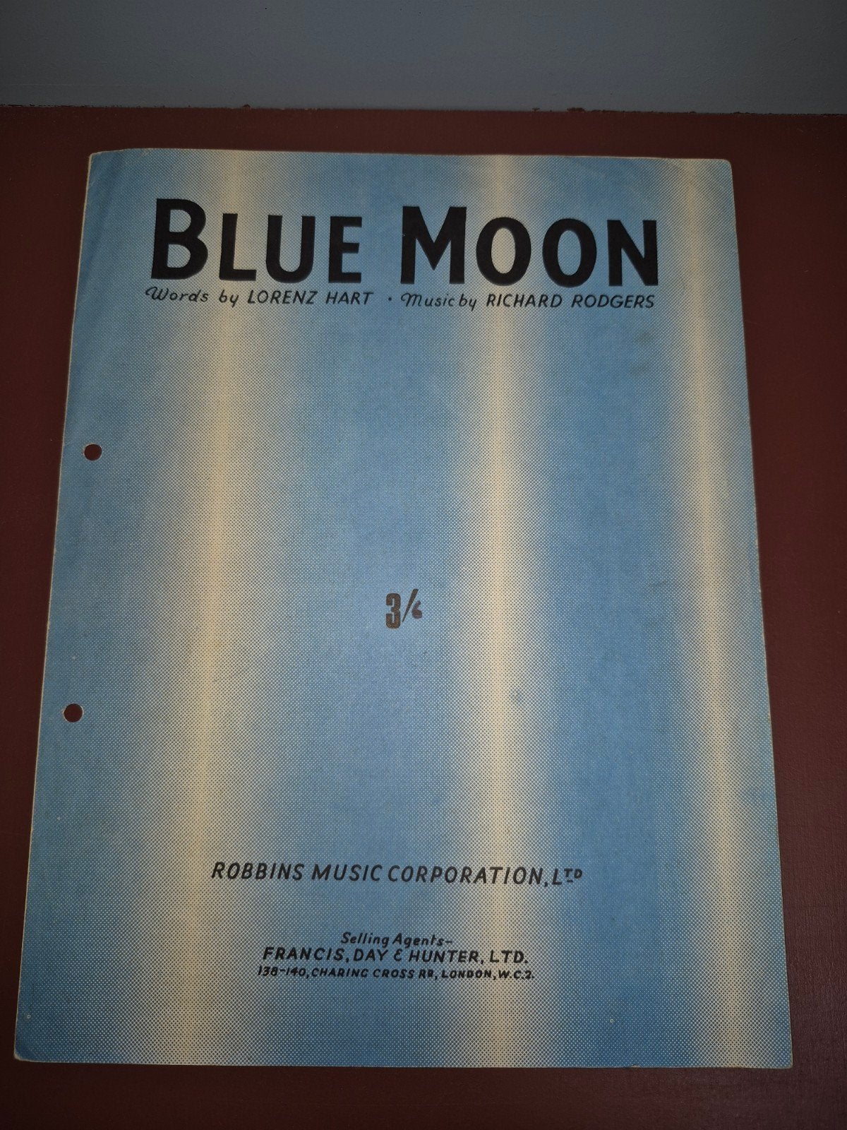 Blue Moon bladmuziek - Vintage bladmuziek, Ophalen of Verzenden