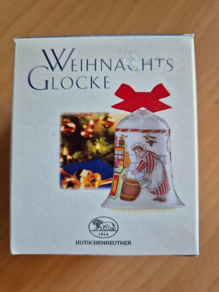 Mini kerstklokje porselein Hutschenreuther Gute Nacht, Verzenden, Nieuw