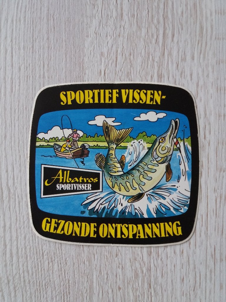 sticker Albatros SPORTVISSER ( 3 ), Ophalen of Verzenden, Zo goed als nieuw, Sport