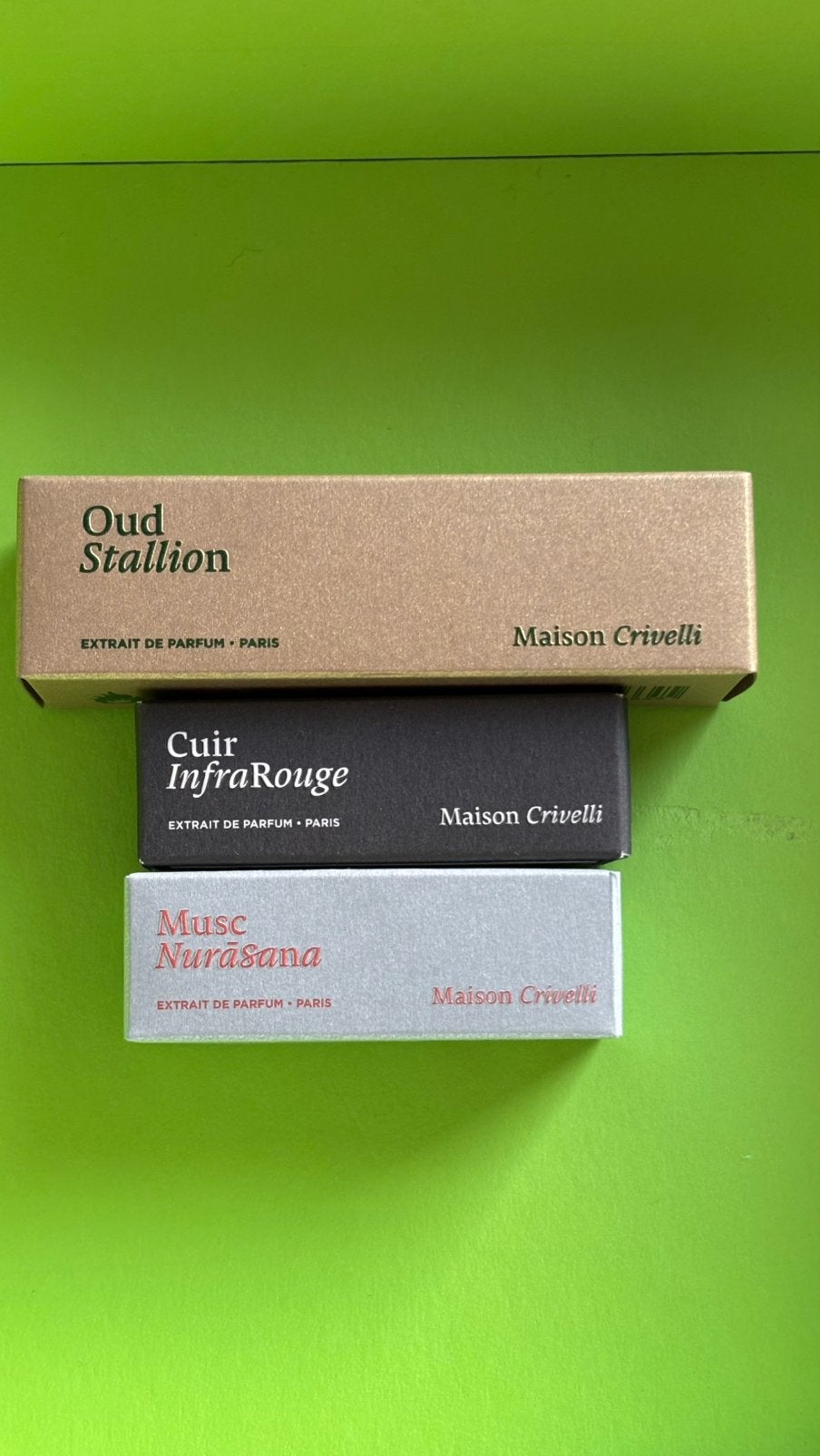 Maison Crivelli Oud stallion,Cuir infrarouge, Musc Nurasana, Verzenden, Nieuw