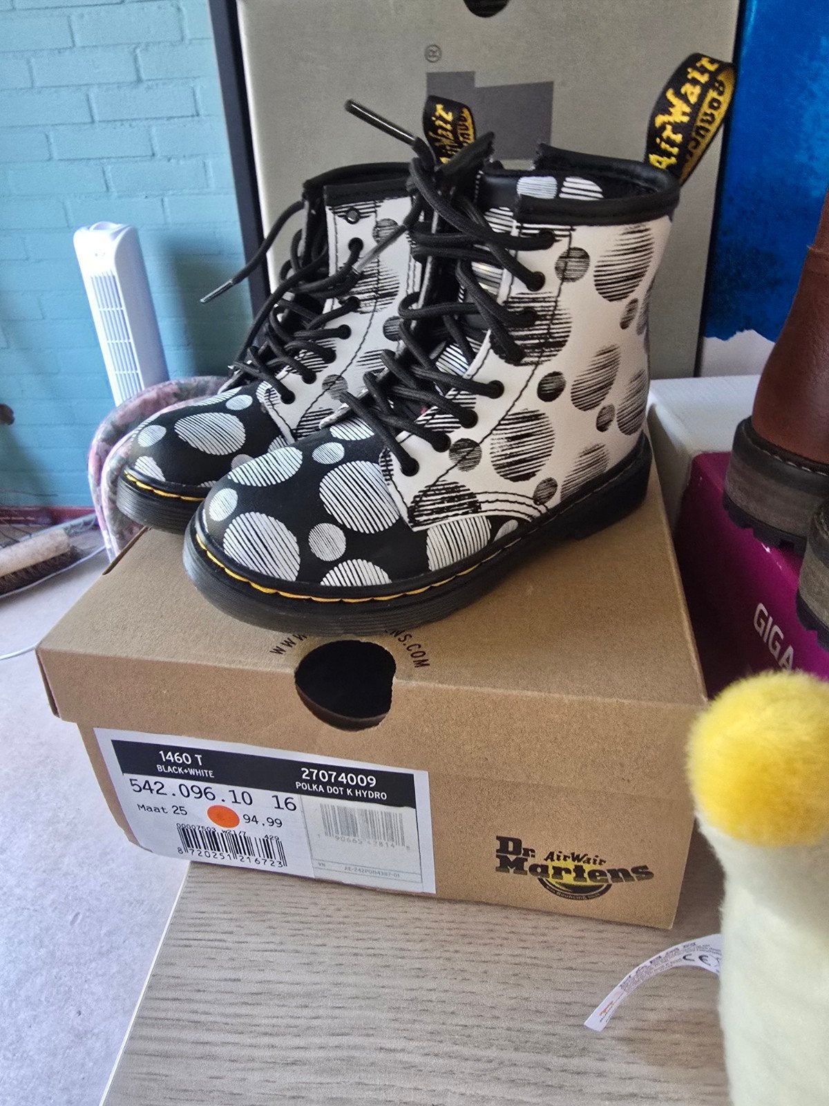 Dr. Martens 1460 T Polka Dot K Hydro Laarzen Maat 25, Kinderen en Baby's, Kinderkleding | Schoenen en Sokken, Dr. Martens, Jongen of Meisje