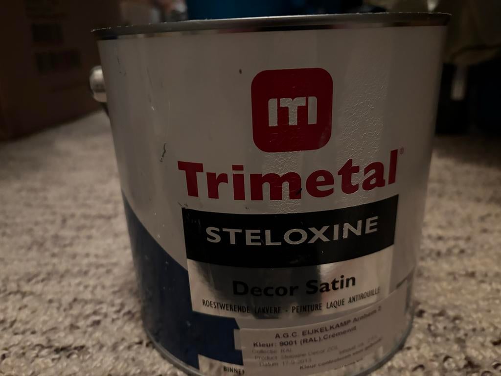 Trimetal Steloxine Decor Satin RAL 9001 Crèmewit, Ophalen of Verzenden, Nieuw, Overige typen