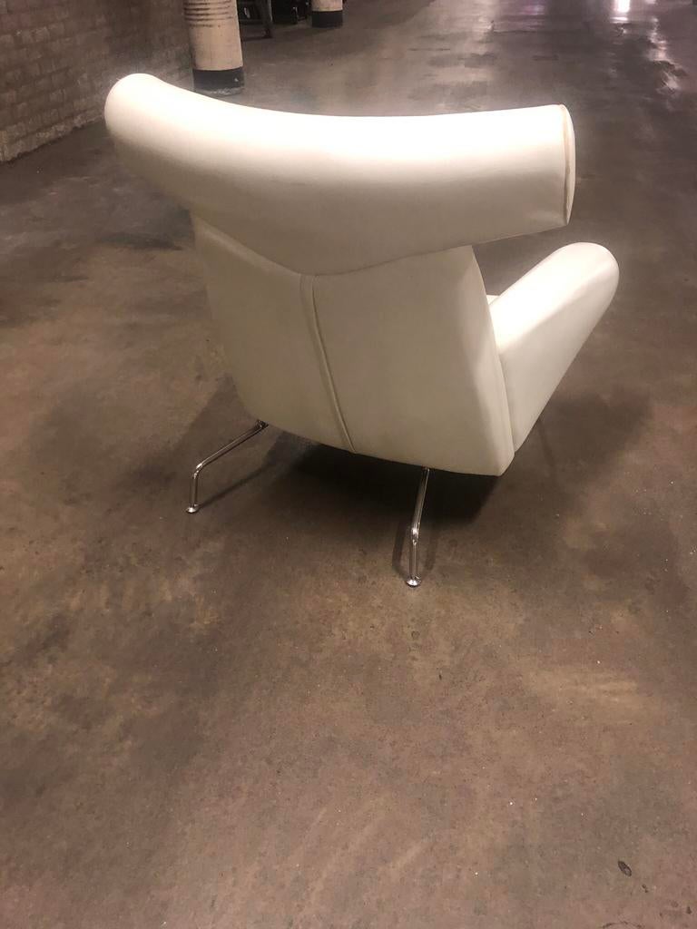 Oxx chair wit leren uitvoering chroom frame, Huis en Inrichting, Fauteuils, Ophalen of Verzenden, Zo goed als nieuw