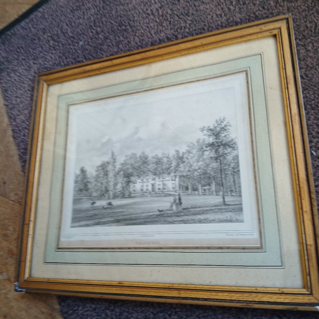 Litho Huize Westhoff te Rijswijk  1840 P.J. Lutgers, Ophalen of Verzenden