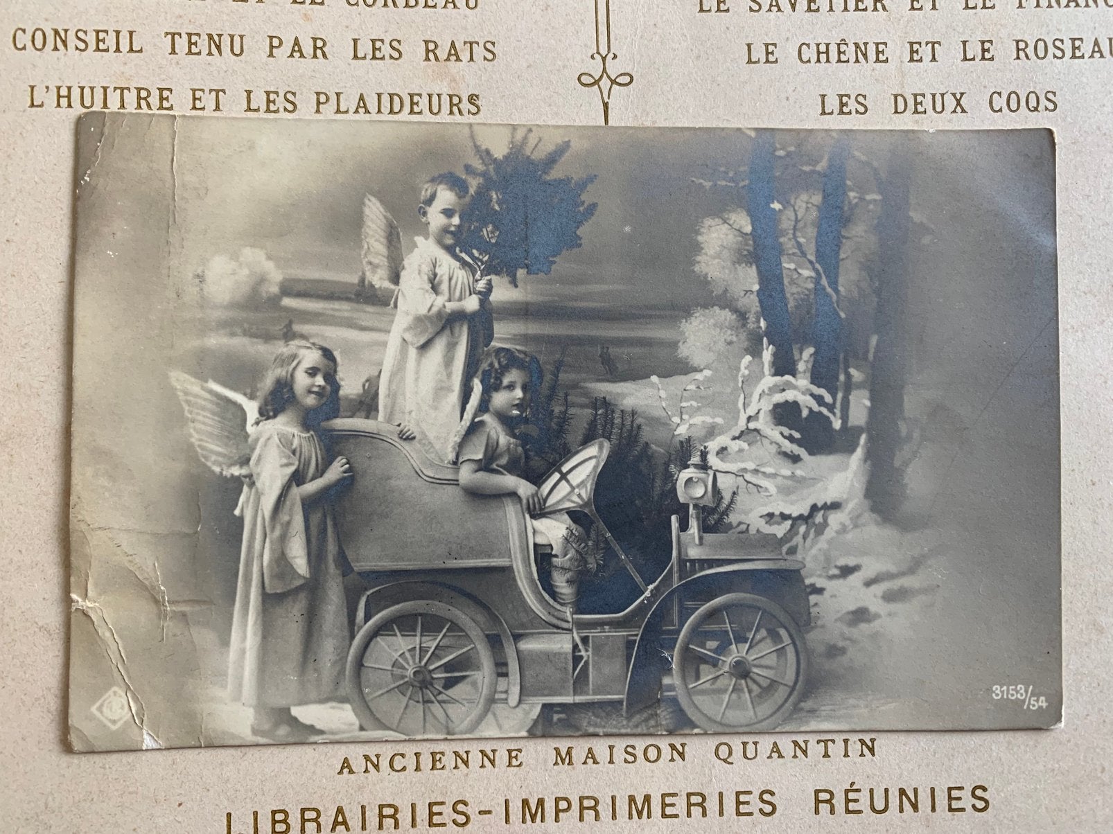 Napels 26-12-1812 Engeltjes in een automobiel (IT), Ophalen of Verzenden, Voor 1920, Gelopen, Feest(dag)