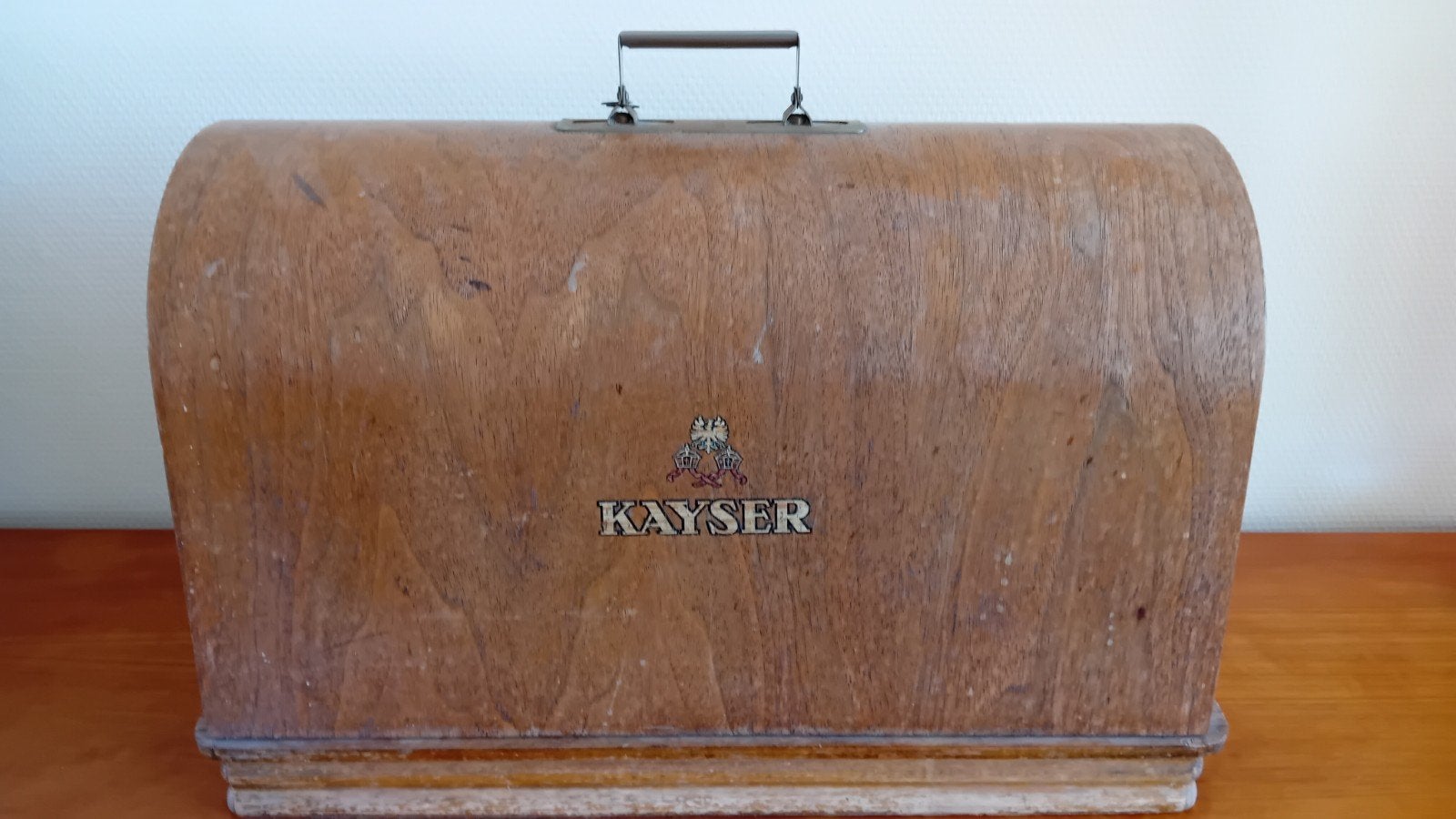 Antieke Kayser Naaimachine met Houten Koffer, Ophalen