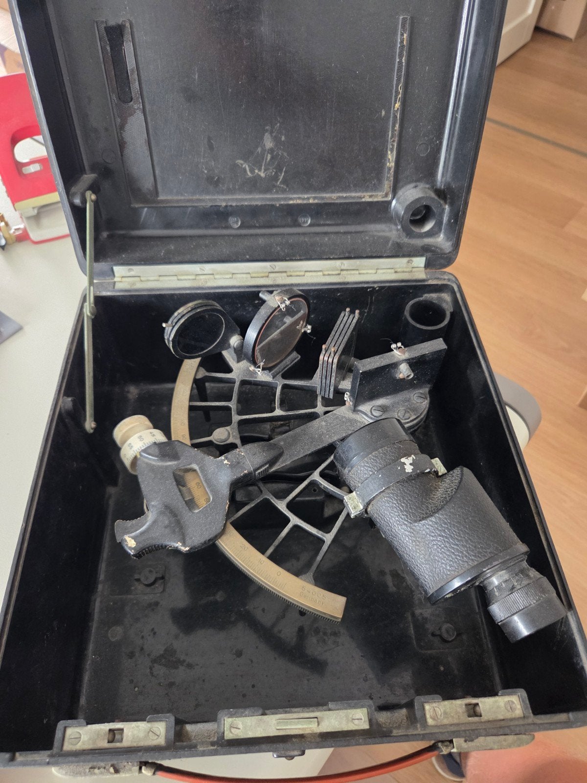 Antieke C. Plath Hamburg Sextant in Kist, Ophalen of Verzenden