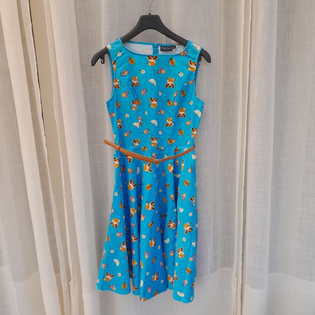 swingjurk voodoo vixen M blauw wasbeer poezen?, Maat 38/40 (M), Blauw, Ophalen of Verzenden, Zo goed als nieuw