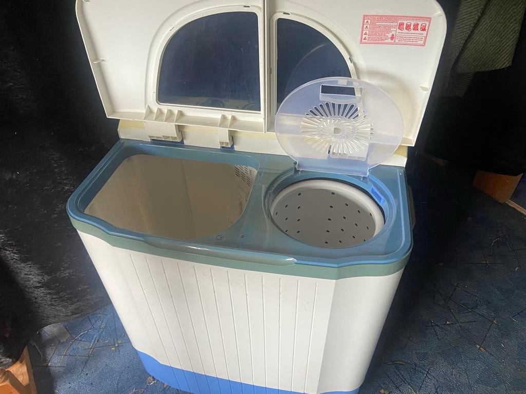 Camping Compacte Wasmachine met Centrifuge, Minder dan 4 kg, Bovenlader, Ophalen of Verzenden, 85 tot 90 cm