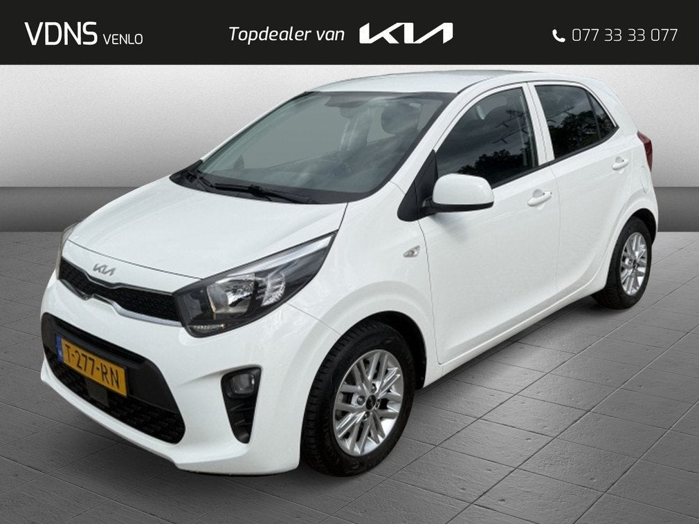 Kia Picanto 1.0 DPi DynamicLine NAVIGATIE via Apple CarPlay, Voorwielaandrijving, Gebruikt, 4 stoelen, Wit