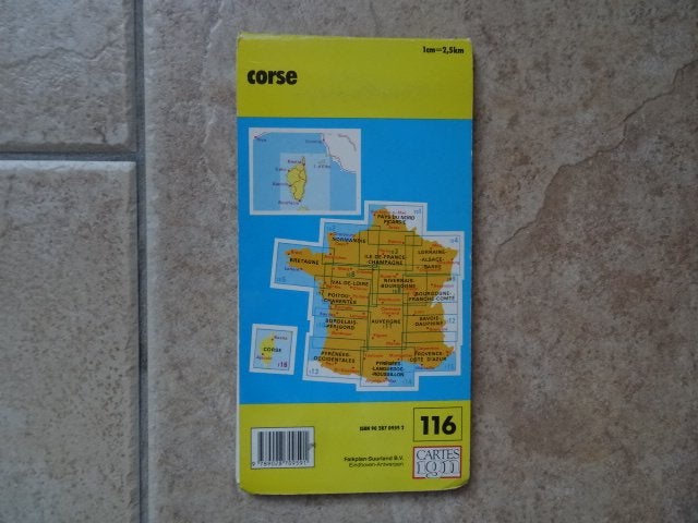 wegenkaart Corsica, Gelezen, Ophalen of Verzenden, Landkaart, 2000 tot heden