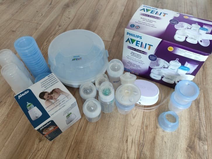 Philips Avent Borstkolf met accessoires en sterilisator, Ophalen, Borstkolf, Philips Avent, Zo goed als nieuw
