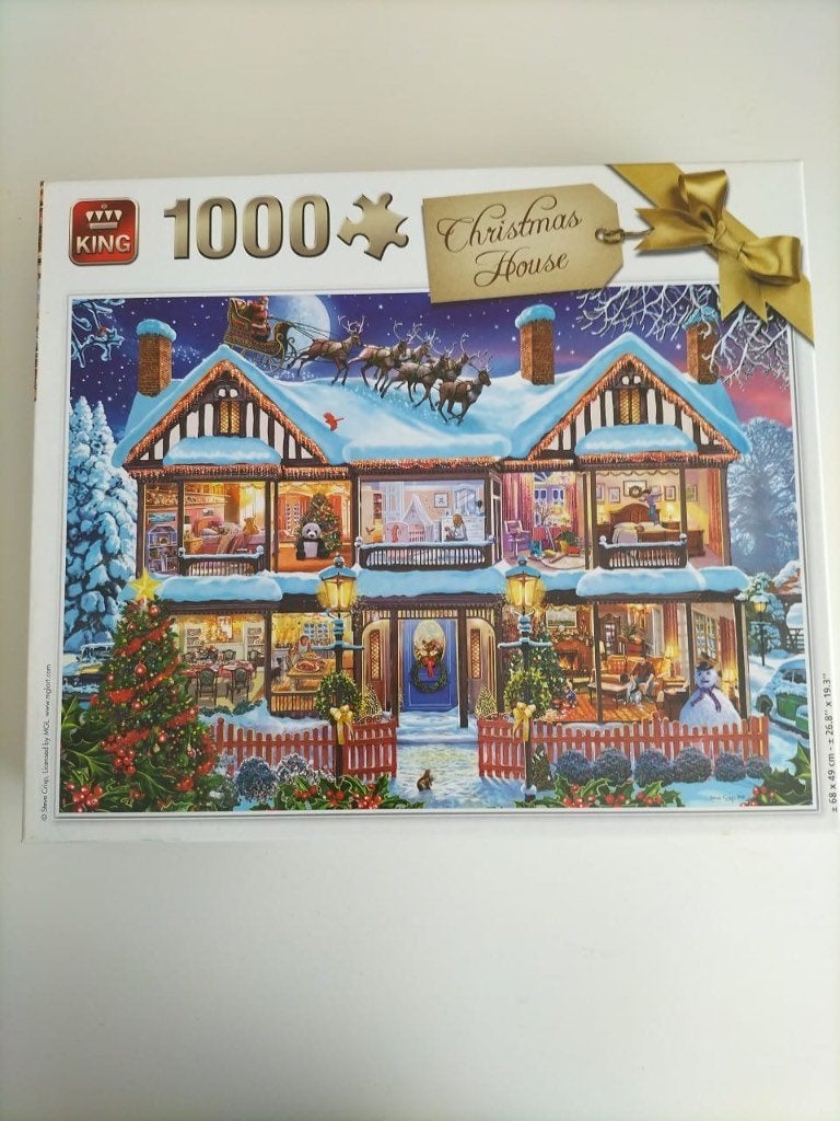 King puzzel (Christmas house - Christmas collection), Ophalen, 500 t/m 1500 stukjes, Zo goed als nieuw, Legpuzzel