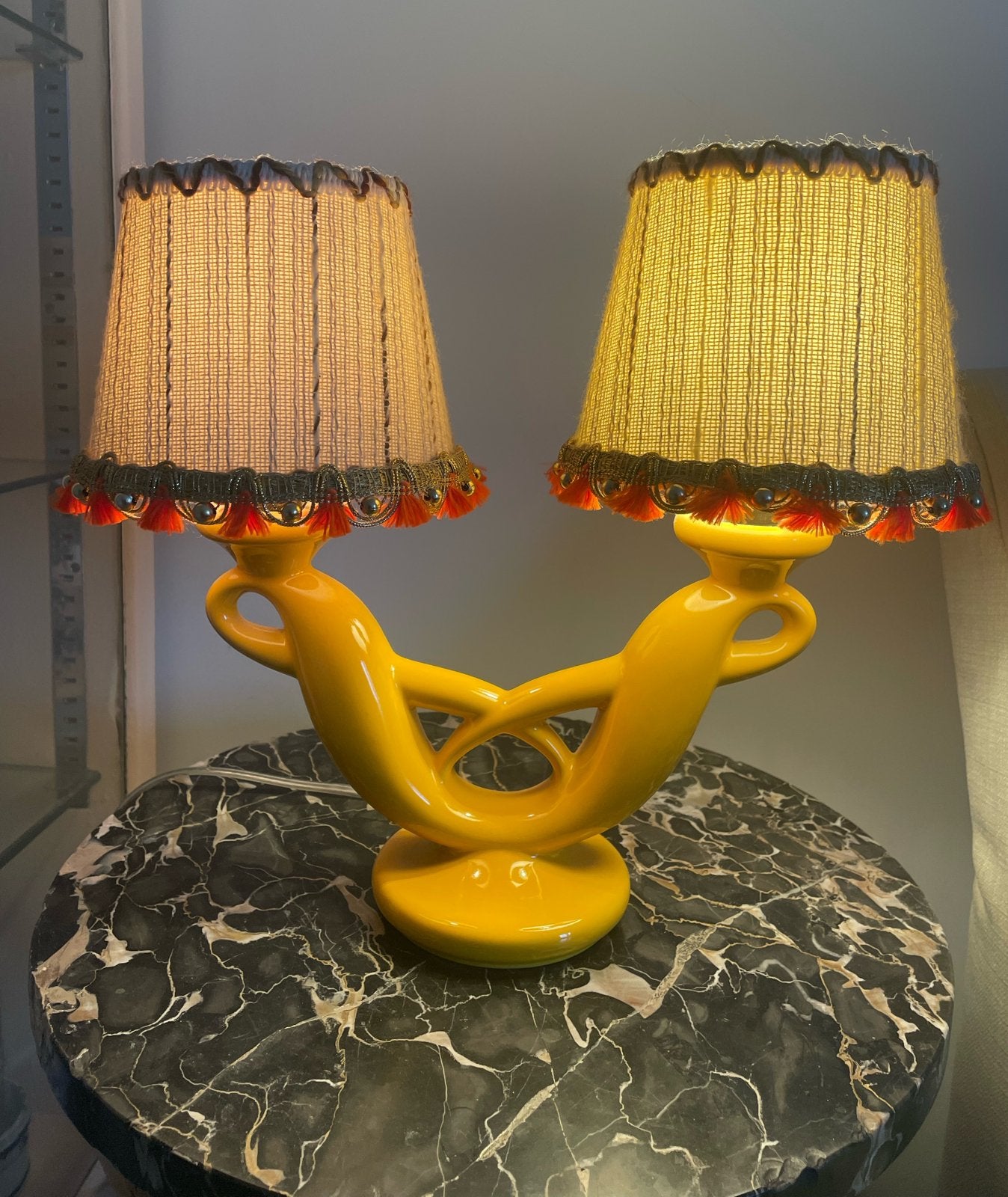 2 antieke originele lampen, Huis en Inrichting, Gebruikt, Overige merken, 35 cm, Ophalen of Verzenden