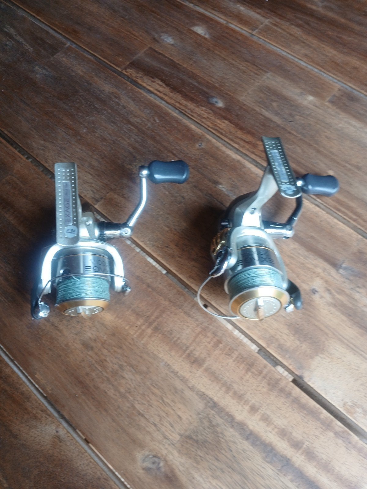 Te koop 2x schimano exage 2500fa, Ophalen of Verzenden, Zo goed als nieuw, Overige typen