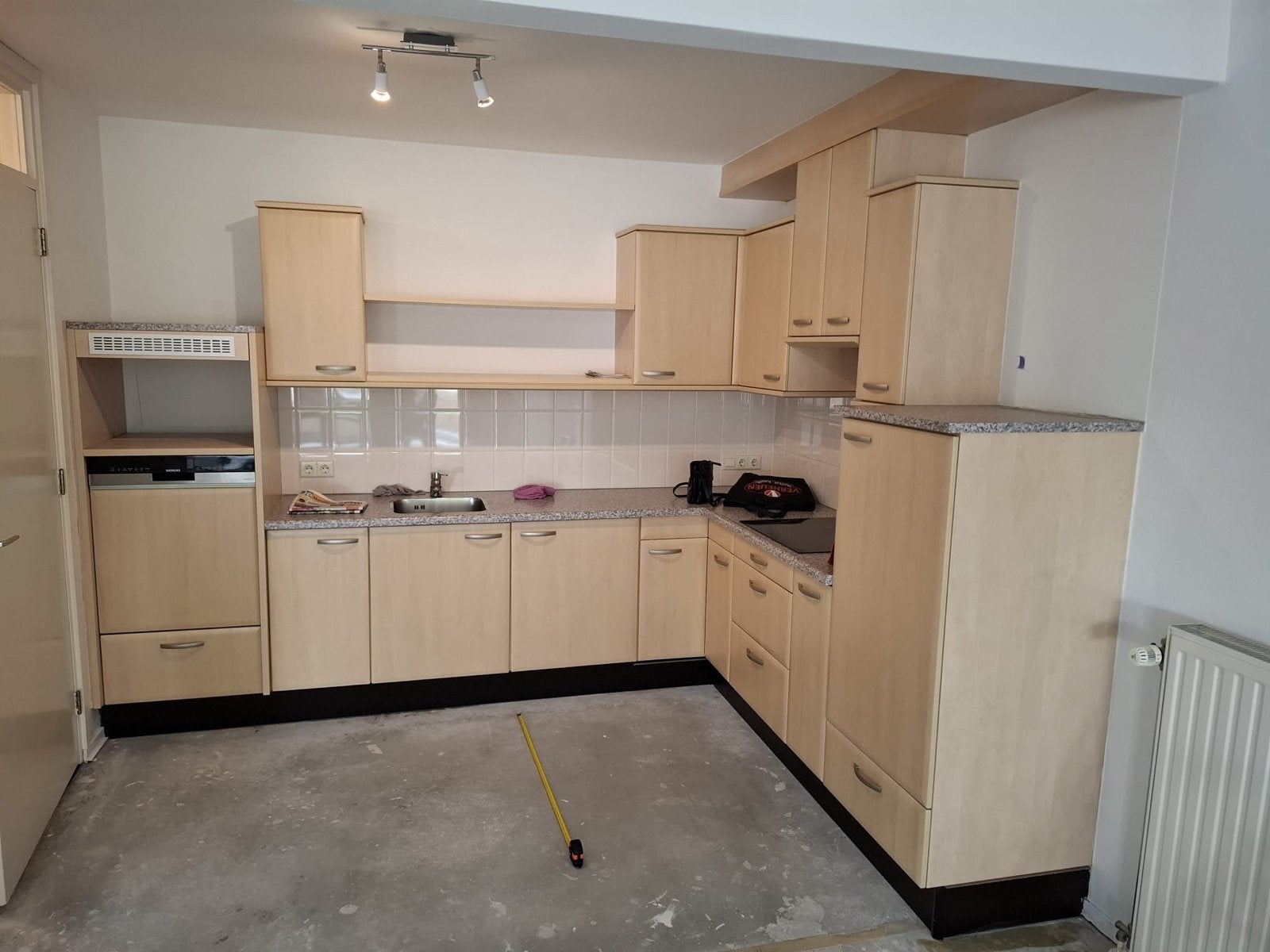 Complete keuken met vaatwasser, koelkast en inductieplaat, Ophalen, Gebruikt, Overige kleuren, Hoekkeuken