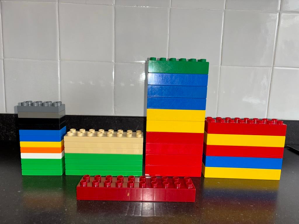 Grote Lego Duplo blokken en bouwplaten, Gebruikt, Inclusief extra onderdelen, Ophalen of Verzenden, Duplo