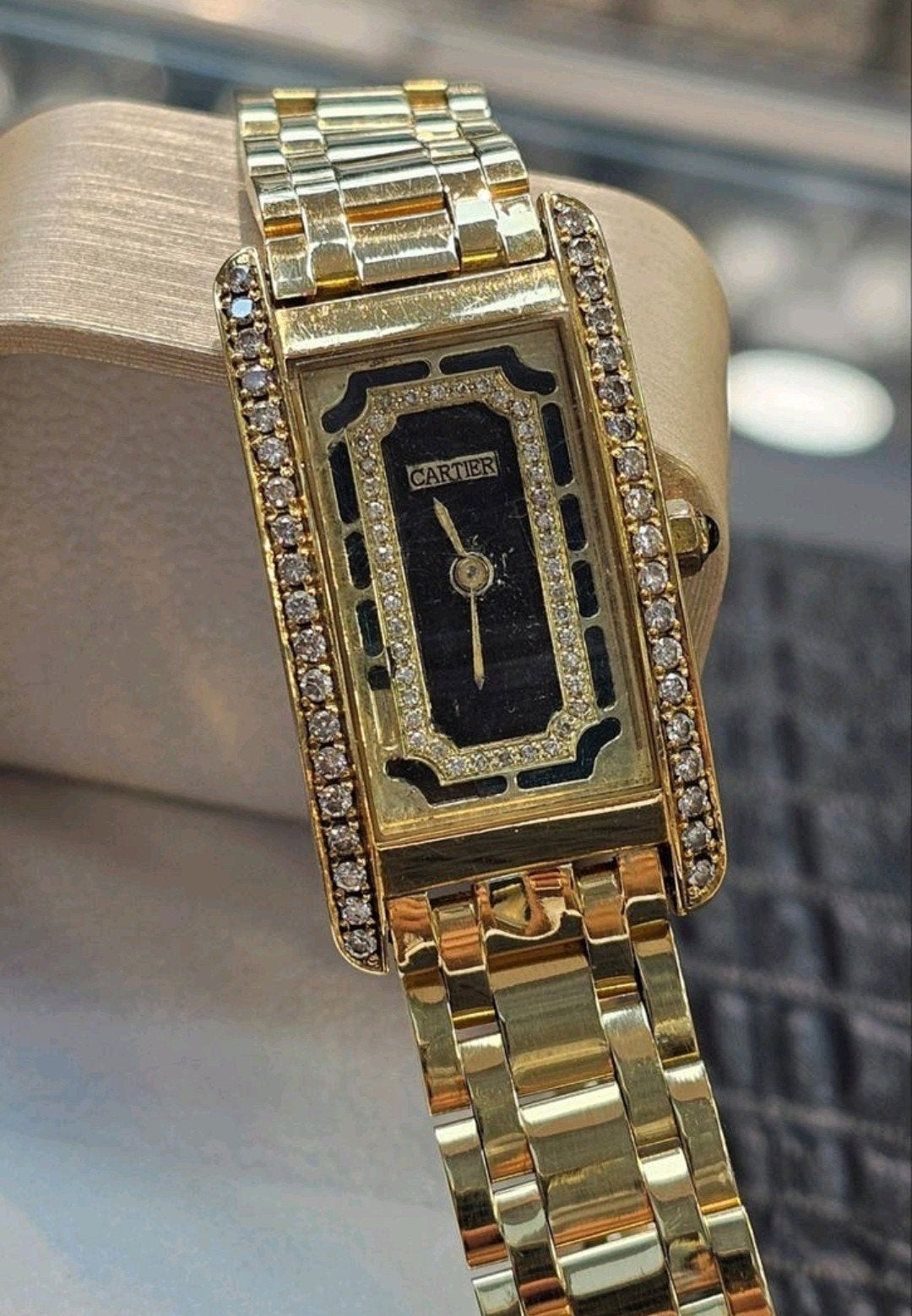 18karaat gouden cartier horloge 81.15 gram, Ophalen of Verzenden, Zo goed als nieuw, Goud, Goud